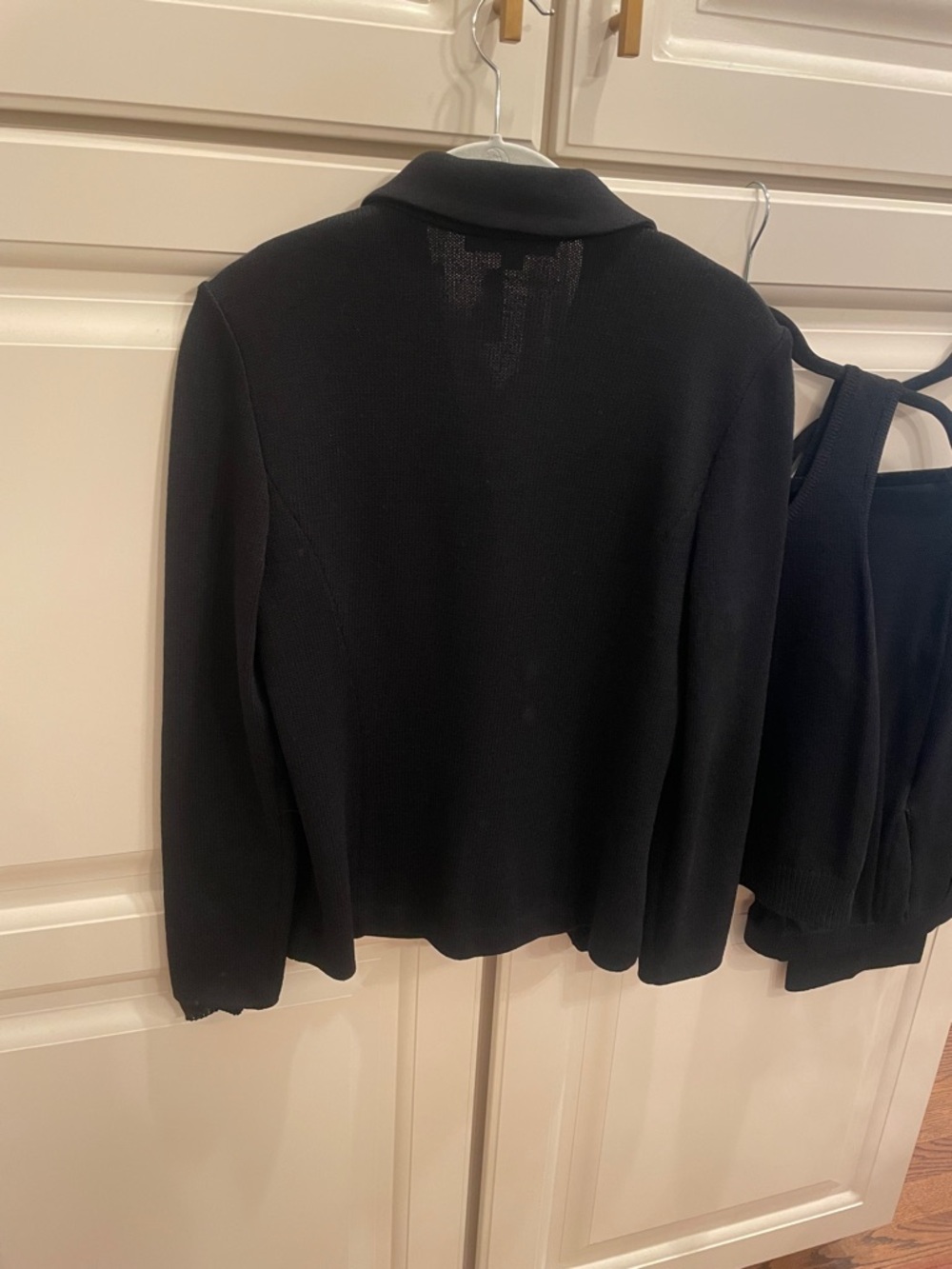 St John authentic black knit 3pc pantsuit sz 4 - Picture 4 of 10
